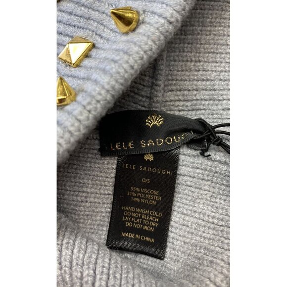 Lele Sadoughi Studded Ear Warmer Gray Size One Size NWT New Knit - Picture 3 of 3